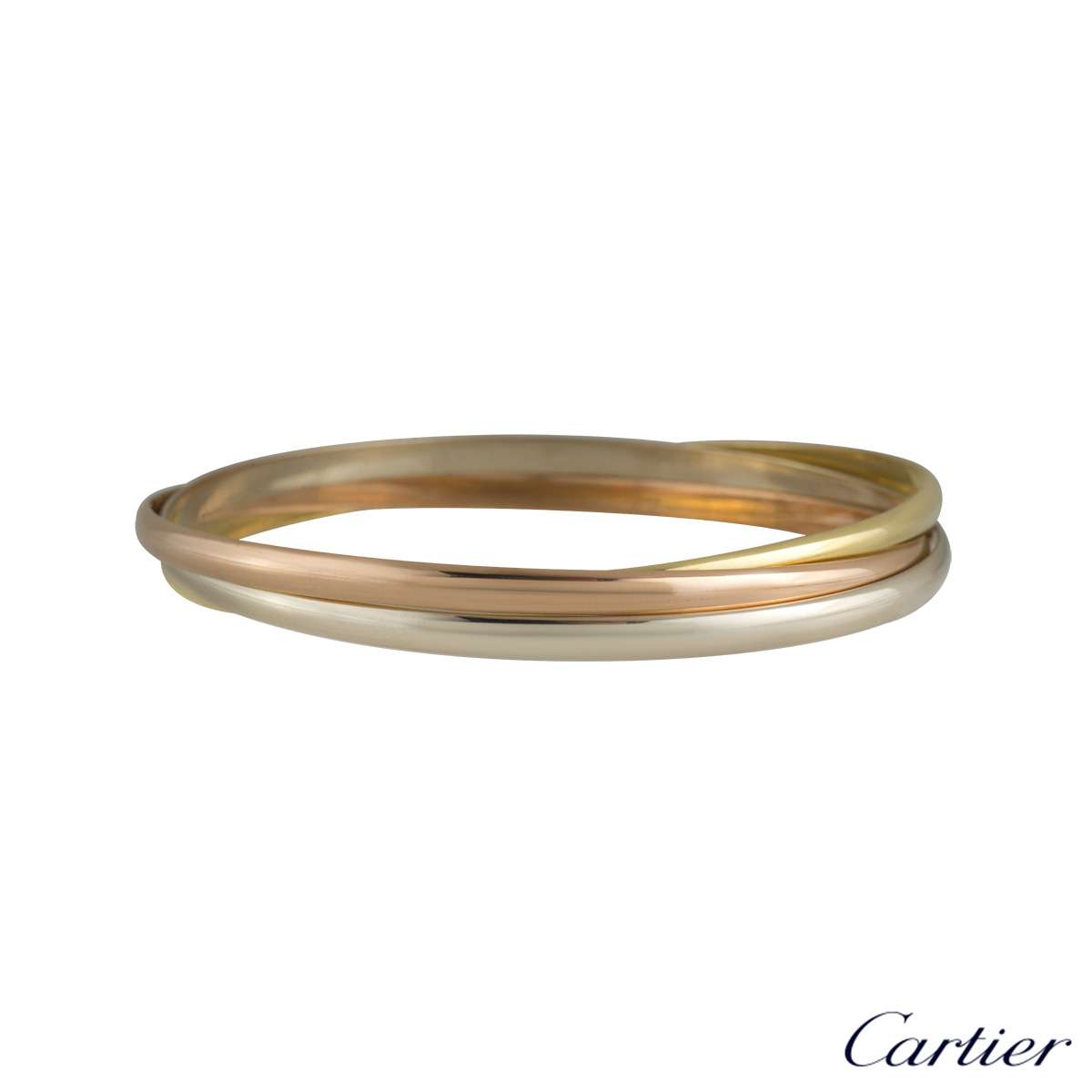 Cartier 18k Three Colour Gold Cartier Trinity Bangle | Rich Diamonds